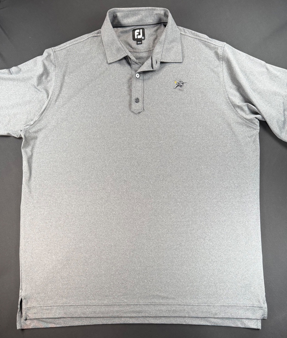 FootJoy - The Cannon Club - Short Sleeve Polo Shirt in Grey (Men's 2XL)